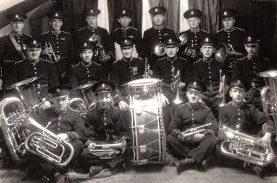 St. Matthew's Parish Band with bandmaster Mr T. Lewin