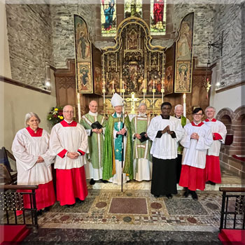 Bishop Peter last visit to St Matthews